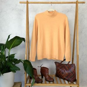 Vintage Lambswool Angora Soft Mock Neck Sweater